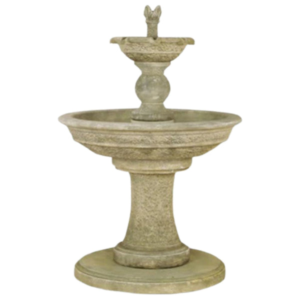 Antiquarium Two Tier Outdoor Water Fountain With Plain White Background