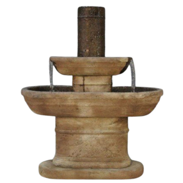Desert Tiered Garden Fountain With Plain White Background