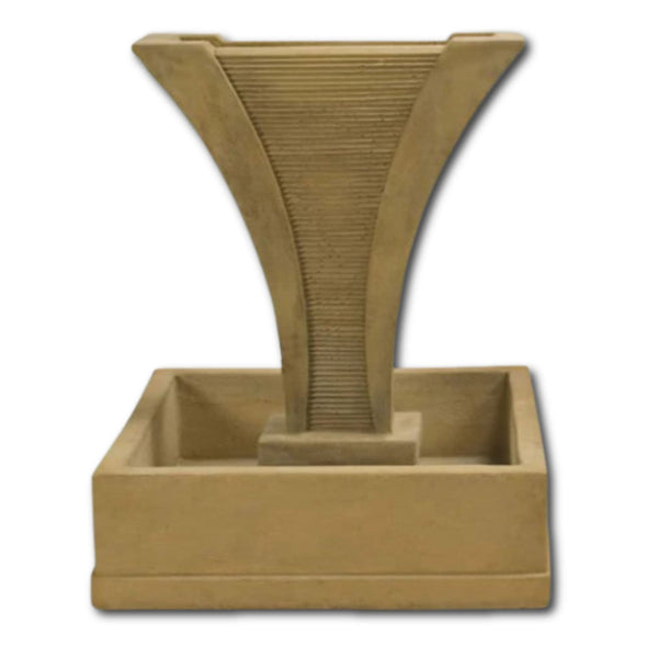 Diesse Fountain With Square Bowl With Plain White Background