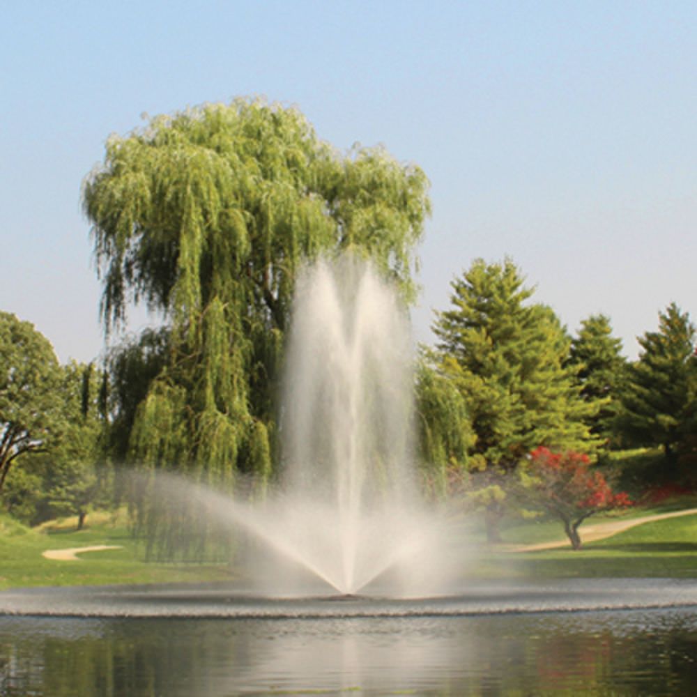 Kasco J Series Fountain With Linden Spray Pattern On The Water