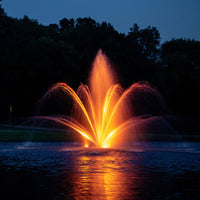Thumbnail for Kasco J Series Fountain With Orange Lights On The Water
