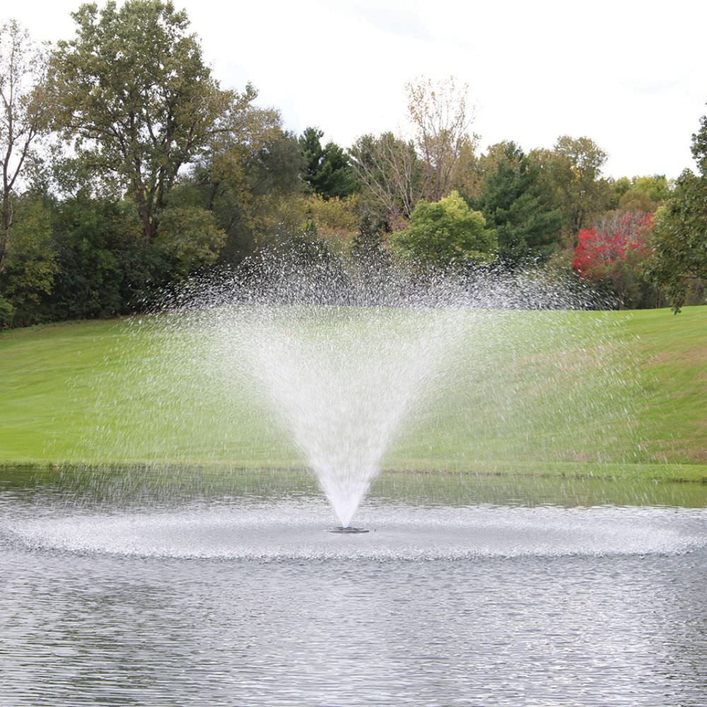 Kasco J Series Fountain With Willow Spray Pattern On The Water
