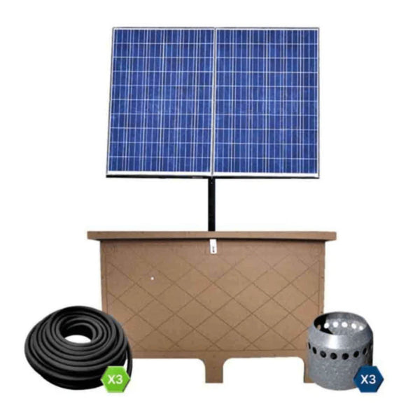 Keeton ProLake Solaer 2.3 Solar Pond Aerator With The Complete Setup And The Airline Tubing