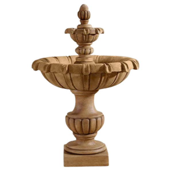 Petite Chateau Two Tier Fountain With Plain White Background