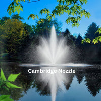 Thumbnail for Scott Aerator Triad Pond Fountain With Cambridge Nozzle On The Water With Trees In The Background