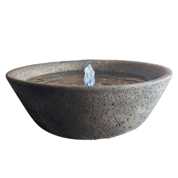 Tuscan Bubbler Fountain With Plain White Background