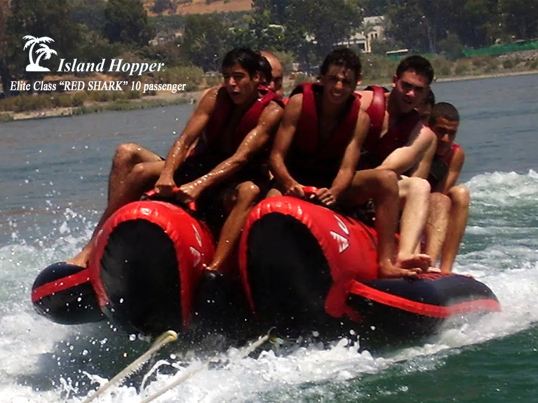 Island Hopper Elite Class Red Shark 10 Person Banana Boat