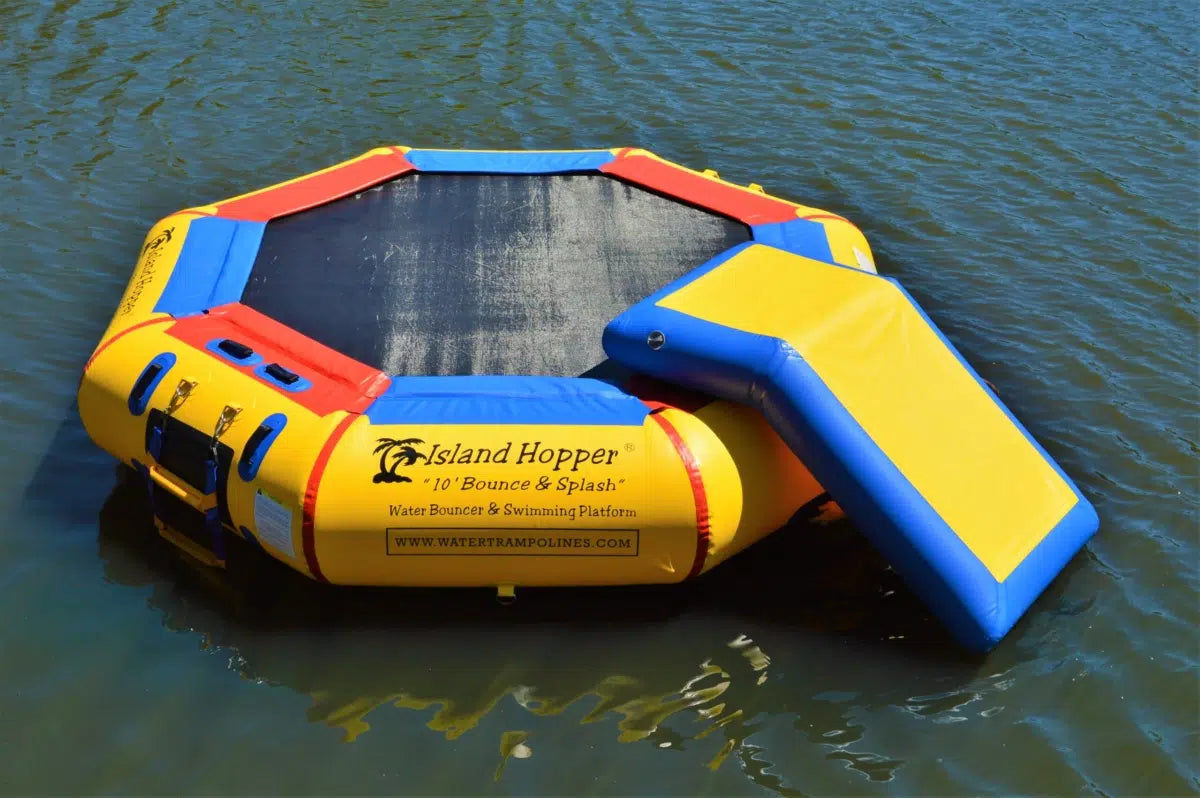 Island Hopper 10' Bounce & Splash & Bouncer Slide Water Park