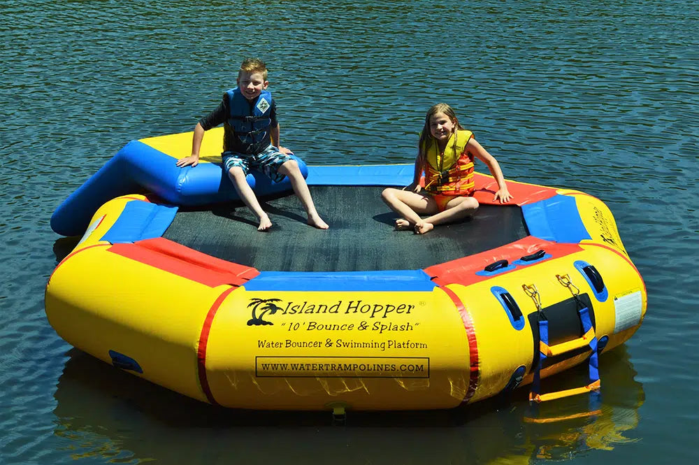 Island Hopper 10' Bounce & Splash & Bouncer Slide Water Park