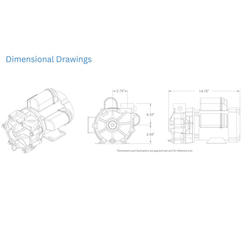 1000 Pond Pump By Sequence Dimensional Drawings