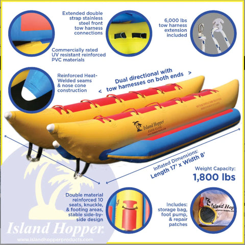 10 Person Double Banana Boat Features