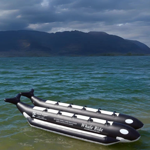 10 Person Whale Ride Double Banana Boat Resting And Floating On Water