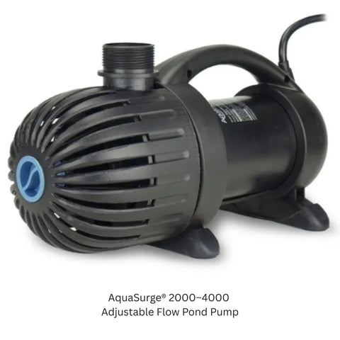 11x16 Medium Pond Kit AquaSurge 2000–4000  Adjustable Flow Pond Pump Plain White Background