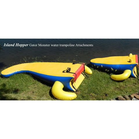 13 Gator Water Park with Water Bouncer and Slides Head And Tail Attachment Slides