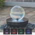 Thumbnail for 14inch Crystal Sphere Fountain Kit On Stone Patio With Four LED Color Shown