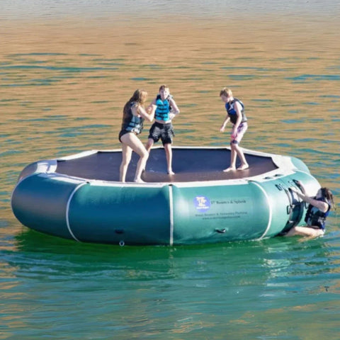 17 Water Bouncer With Three Kids Ready To Jump And One Girl Climbing The Ladder