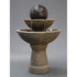 Thumbnail for 2-Tier Zen Ball Garden Water Fountain - Tall With Colored Background