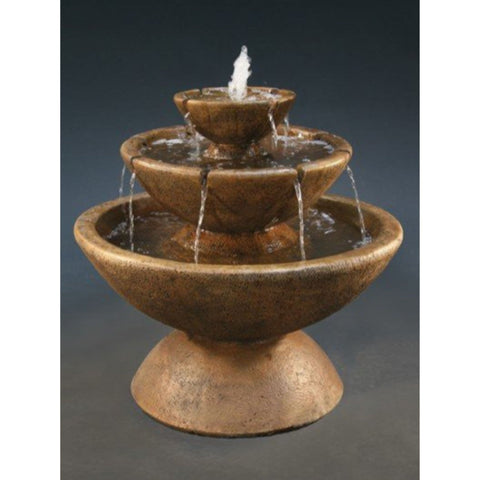 3-Tier Color Bowl with Lips Small Water Fountain With Colored Background