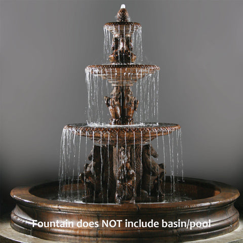 3 Tier Cavalli Outdoor Water Fountain For Pond