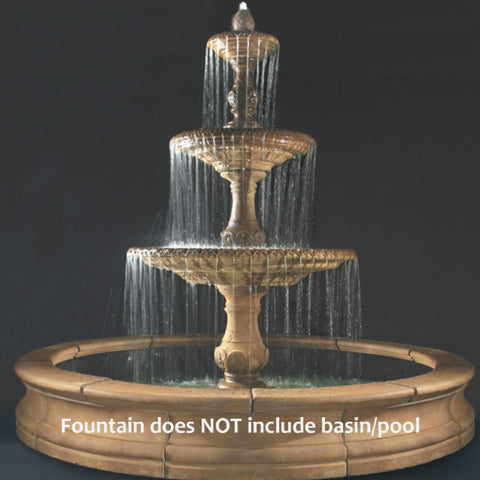 3 Tier Four Seasons Fountain For Pond With Colored Background