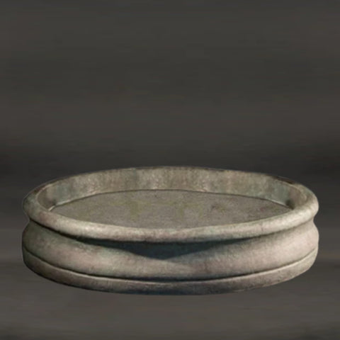 55 Inch Single Piece Garden Fountain Basin Dark Background