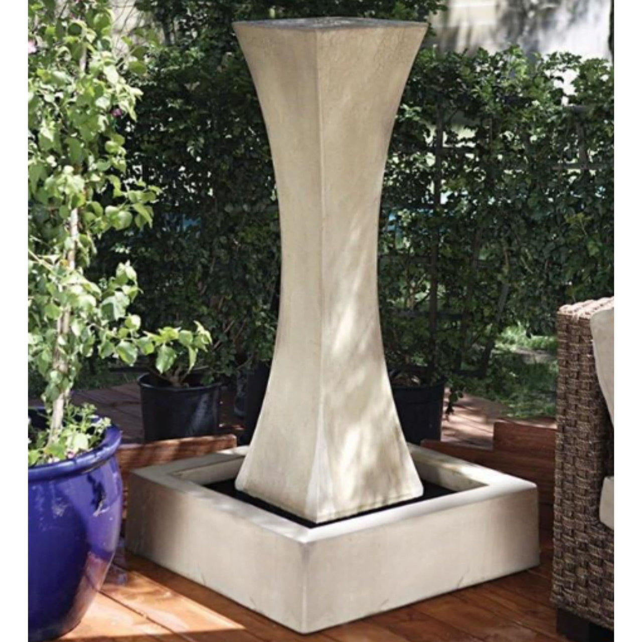 7 Tall I Garden Water Fountain By Gist With Plants In The Background