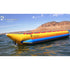 Thumbnail for 8 Person Inflatable Banana Boat Tube Resting In Calm Waters With Mountain View Background