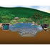 Thumbnail for 8x11 Small Pond Kit Cross Sectional Diagram With Waterflow and Fish
