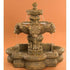 Thumbnail for Courtyard Lion Tiered Garden Fountain in Quatrefoil Basin - Small