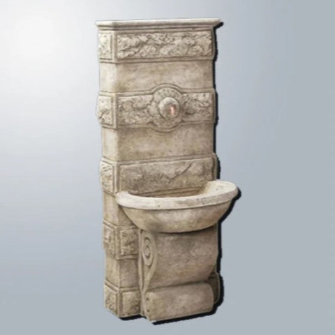 Abetone Wall Fountain With Gray Gradient Background