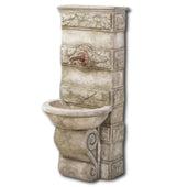 Abetone Wall Outdoor Water Fountain for Spout With Plain White Background