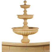 Acqua Sparta Three Tier Outdoor Water Fountain for Pond With Plain White Background