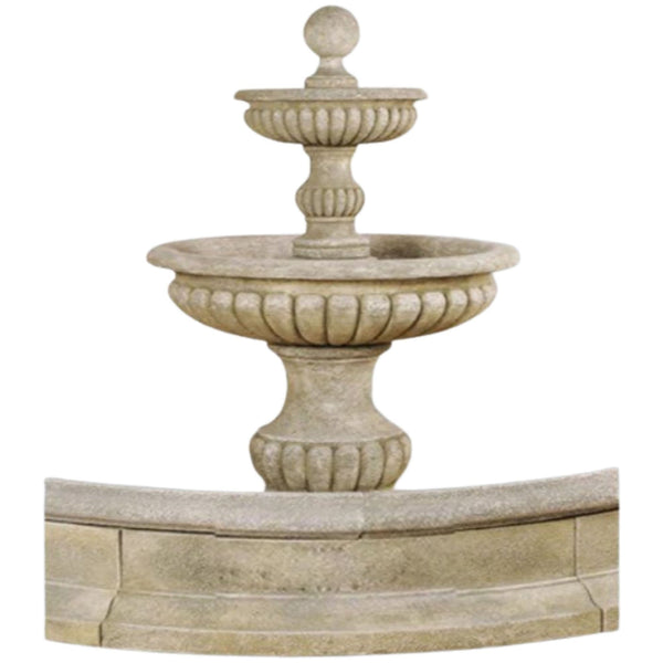 Acqua Sparta Two Tier Outdoor Fountain For Pond With Plain White Background
