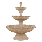 Acquarossa Three Tier Fountain Short With Plain White Background