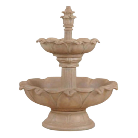 Acquarossa Two Tier Fountain Short With Plain White Background