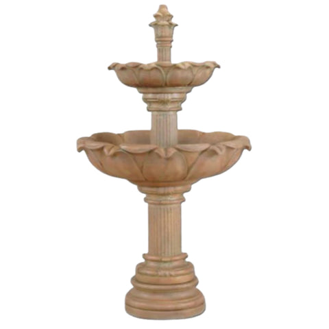 Acquarossa Two Tier Fountain With Plain White Background