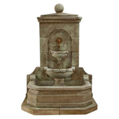 Acquitaine Wall Fountain With Plain White Background