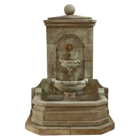 Acquitaine Wall Fountain With Plain White Background