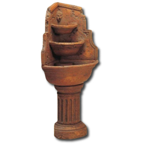 Acropolis Corner Outdoor Water Fountain With Plain White Background