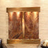 Thumbnail for Adagio Aspen Falls Wall Fountain With Globe Decoration-Square Corners Rustic Copper Rainforest Brown Marble