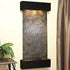 Thumbnail for Adagio Cascade Springs Wall Fountain Neutral Painted Walls With Silky Chocolate Brown Curtain And Potted Fern Plants