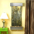 Thumbnail for Adagio Cascade Springs Wall Fountain for Entryways and Offices Stainless Steel-Squared Corners-Green Slate With Metallic Lampshade Placed On Green Table