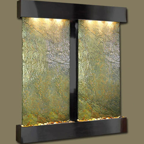 Adagio Cottonwood Falls Wall Fountain With Soft Warm Lighting