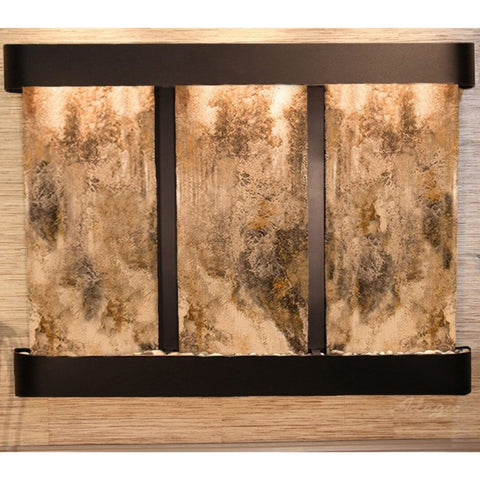 Adagio Deep Creek Falls Wall Fountain With Textured Wall Background