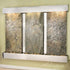 Thumbnail for Adagio Deep Creek Falls Wall Fountain With White Wood Edging-Green Slate Stainless Steel Squared