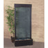 Thumbnail for Adagio Harmony River Floor Fountain - Center Mount With Textured Walls and Green Plants Behind