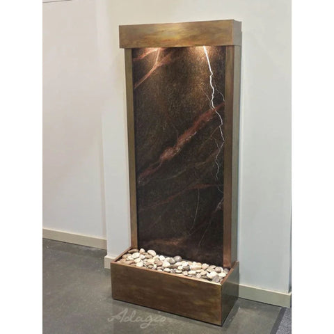 Adagio Harmony River Indoor Water Feature Floor Fountain - Rear Mounted With Cream White Painted Walls