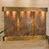 Thumbnail for Adagio Olympus Falls Indoor Wall Water Feature With Green Leaves-Rainforest Brown Marble-Rustic Copper-Rounded