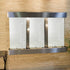 Thumbnail for Adagio Olympus Falls Wall Fountain for Offices and Open Spaces With Green Leaves and Console Table-Silver Mirror-Stainless Steel-Squared
