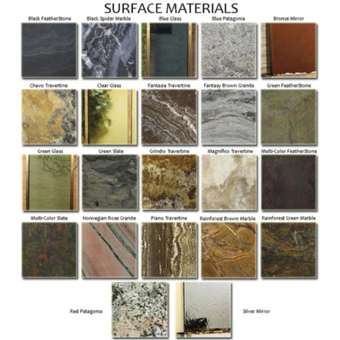Adagio Reflection Creek Modern Wall Water Fountain Surface Material Options